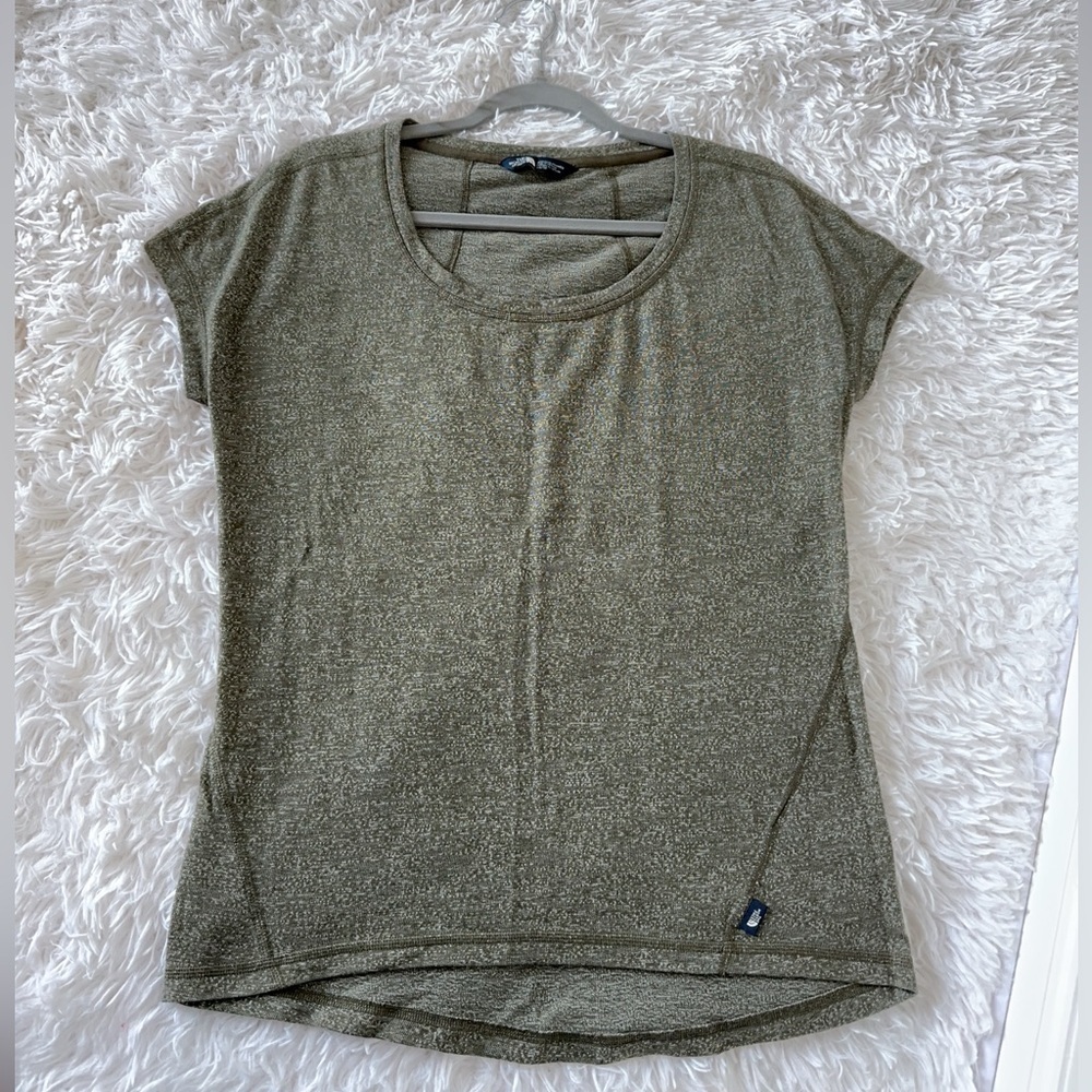 The North Face Green Fitted Cap Sleeve T-Shirt